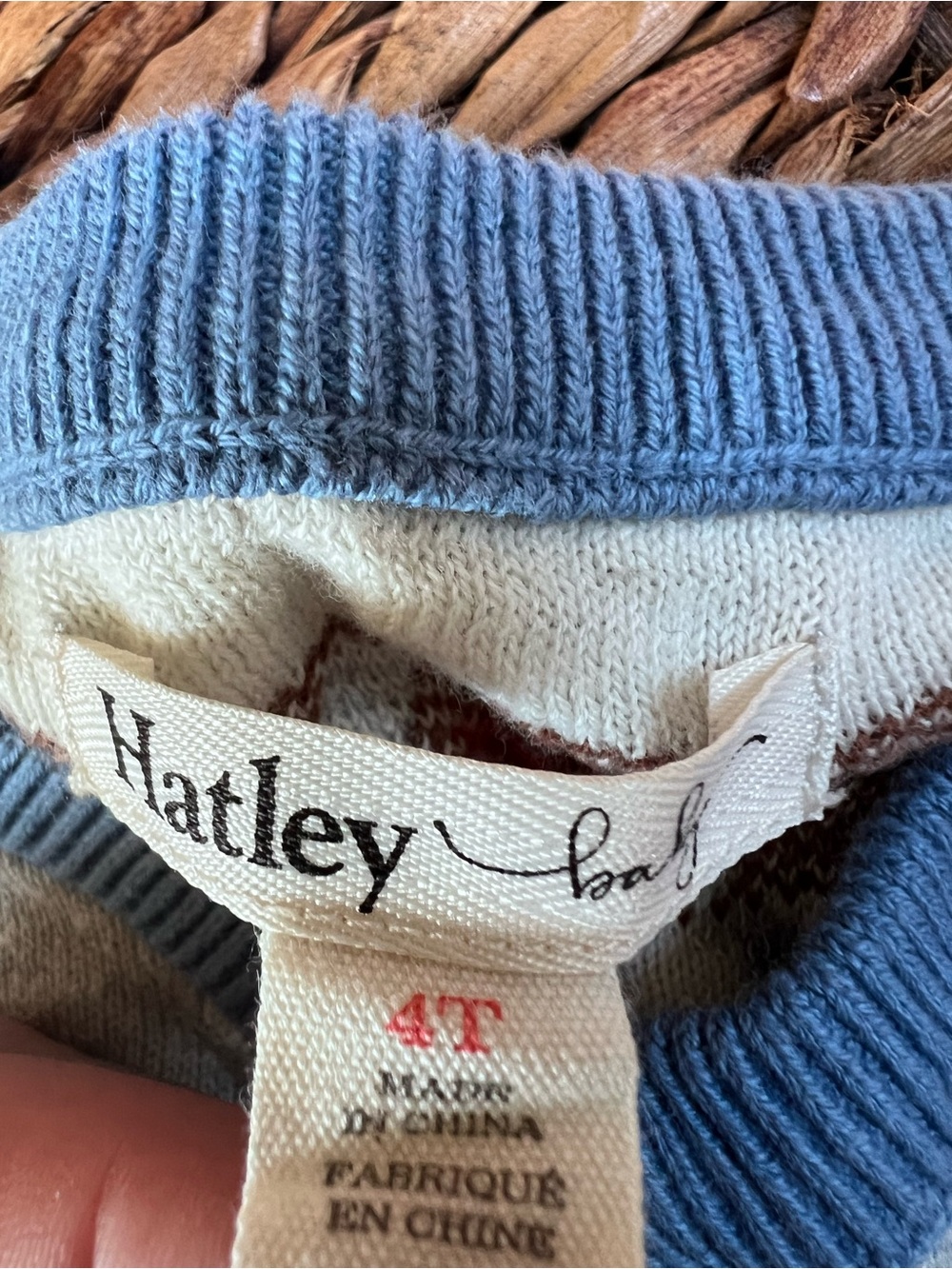 Hatley Blue and Cream Knit Sweater (Kids 4T) - Picture 2 of 4
